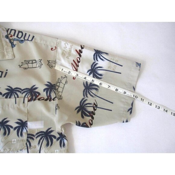 Vtg Men Versa Aloha Hawaii Front Button Short Sleeve Polyester Shirt Sz M(MT491) - Picture 5 of 8